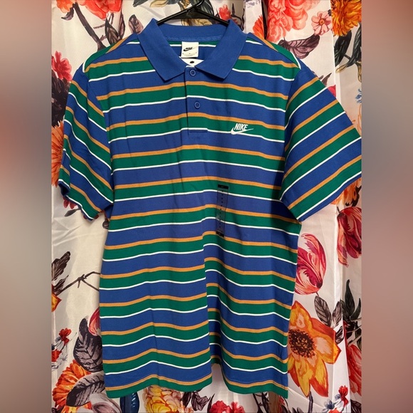 Nike Club Men's Striped Polo NWT - Picture 1 of 6